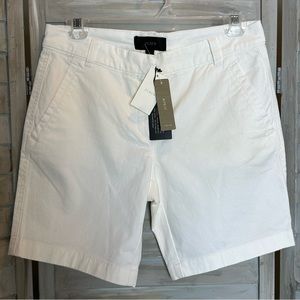 J. Crew white chino style shorts 7.5” inseam C0492 NEW WITH TAGS